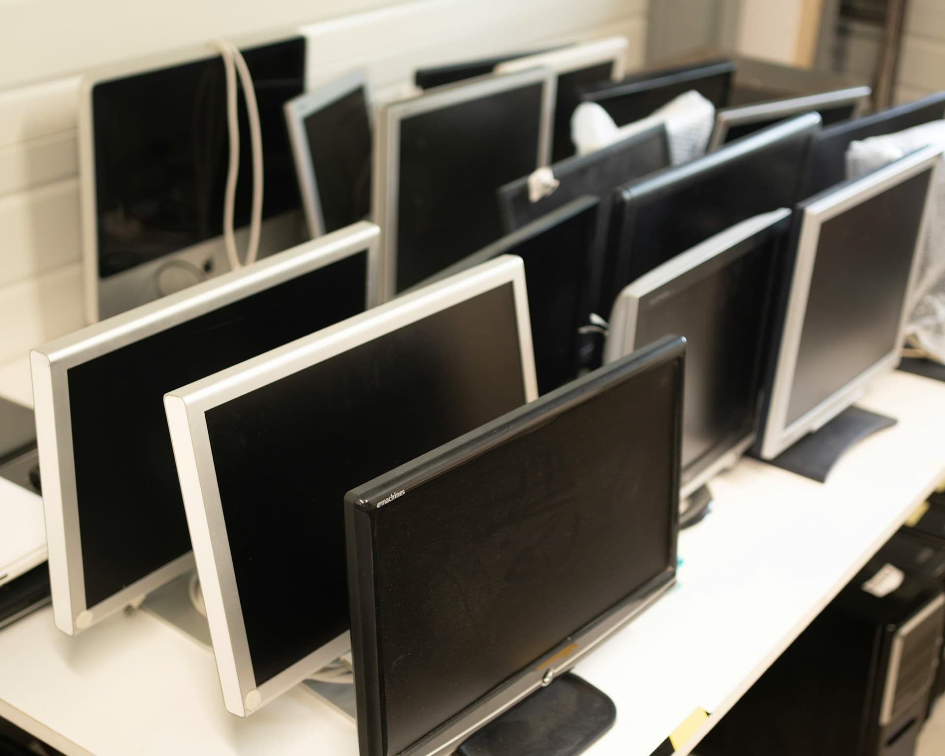 Piled unused computers